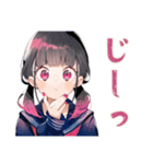 制服の女の子★放課後カフェ（個別スタンプ：32）