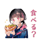 制服の女の子★放課後カフェ（個別スタンプ：34）