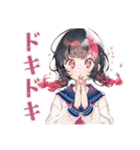 制服の女の子★放課後カフェ（個別スタンプ：37）