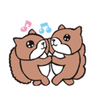 しっぽがフサフサふわふわのリスたち（個別スタンプ：1）