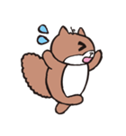 しっぽがフサフサふわふわのリスたち（個別スタンプ：3）