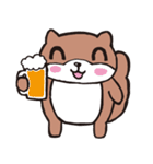 しっぽがフサフサふわふわのリスたち（個別スタンプ：11）