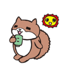 しっぽがフサフサふわふわのリスたち（個別スタンプ：15）