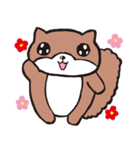 しっぽがフサフサふわふわのリスたち（個別スタンプ：16）