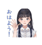 清楚な女の子★出欠スタンプ（個別スタンプ：2）