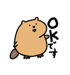 動く！たぷたぷビーバーとまるころねこ（個別スタンプ：11）