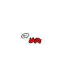 【動く】小さめ赤べこスタンプ（個別スタンプ：1）