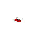 【動く】小さめ赤べこスタンプ（個別スタンプ：4）