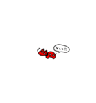 【動く】小さめ赤べこスタンプ（個別スタンプ：8）