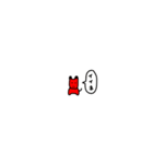 【動く】小さめ赤べこスタンプ（個別スタンプ：24）