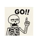 ゆる〜いガイコツくん（個別スタンプ：7）