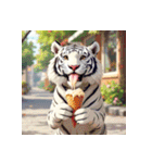 ホワイトタイガーの新日常5（個別スタンプ：1）
