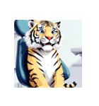ホワイトタイガーの新日常5（個別スタンプ：4）