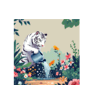 ホワイトタイガーの新日常5（個別スタンプ：9）