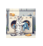 ホワイトタイガーの新日常5（個別スタンプ：14）