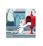ホワイトタイガーの新日常5（個別スタンプ：15）