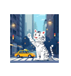 ホワイトタイガーの新日常5（個別スタンプ：20）