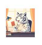 ホワイトタイガーの新日常5（個別スタンプ：24）