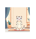 ホワイトタイガーの新日常5（個別スタンプ：25）