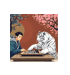 ホワイトタイガーの新日常5（個別スタンプ：28）