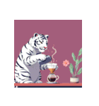 ホワイトタイガーの新日常5（個別スタンプ：30）