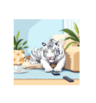 ホワイトタイガーの新日常5（個別スタンプ：39）