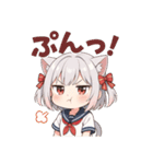 博多弁ネコミミ少女の可愛い日常スタンプ（個別スタンプ：1）