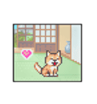動く！液晶ドット絵わんこ（個別スタンプ：3）