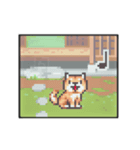 動く！液晶ドット絵わんこ（個別スタンプ：4）