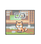動く！液晶ドット絵わんこ（個別スタンプ：23）