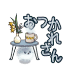 ポカーン顔 フワポポ。の、日常会話（個別スタンプ：13）