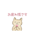 やさしい色味のにゃんこスタンプ（個別スタンプ：6）