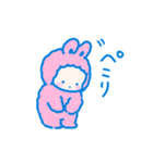 もこもこ着ぐるみうさぎのスタンプ（個別スタンプ：2）