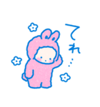 もこもこ着ぐるみうさぎのスタンプ（個別スタンプ：9）