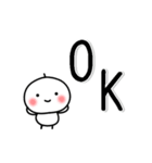 ▶動く！ちびまろのでか文字・よく使う言葉（個別スタンプ：1）