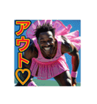 ※テニスが大好きな♡ゲイの黒人男性（個別スタンプ：9）