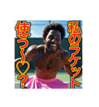 ※テニスが大好きな♡ゲイの黒人男性（個別スタンプ：15）