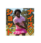 ※ゴルフが大好きな♡ゲイの黒人男性（個別スタンプ：3）