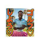 ※ゴルフが大好きな♡ゲイの黒人男性（個別スタンプ：23）