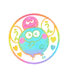 モンスター達の虹色ハンコ♡見やすい印鑑風（個別スタンプ：6）