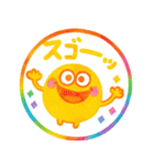 モンスター達の虹色ハンコ♡見やすい印鑑風（個別スタンプ：11）