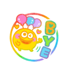 モンスター達の虹色ハンコ♡見やすい印鑑風（個別スタンプ：32）