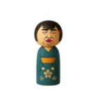 [アレンジ用]表情豊かなコケシ2（個別スタンプ：6）