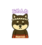 仲良し夫婦のムエタイ柴犬（個別スタンプ：13）