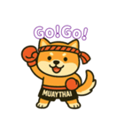 仲良し夫婦のムエタイ柴犬（個別スタンプ：14）