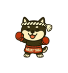 仲良し夫婦のムエタイ柴犬（個別スタンプ：16）