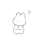 くしゃくしゃなうさぎ（個別スタンプ：1）