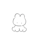 くしゃくしゃなうさぎ（個別スタンプ：3）