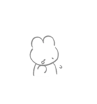 くしゃくしゃなうさぎ（個別スタンプ：5）