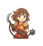 勇者 女 くさりがま 謎の武器 RPG（個別スタンプ：3）